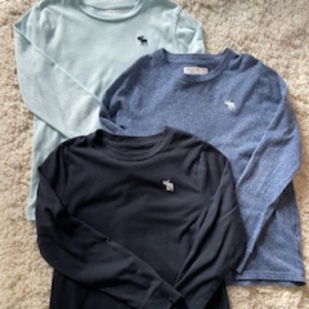 SOLD -ABERCROMBIE kids 3 Long Sleeve T-shirts